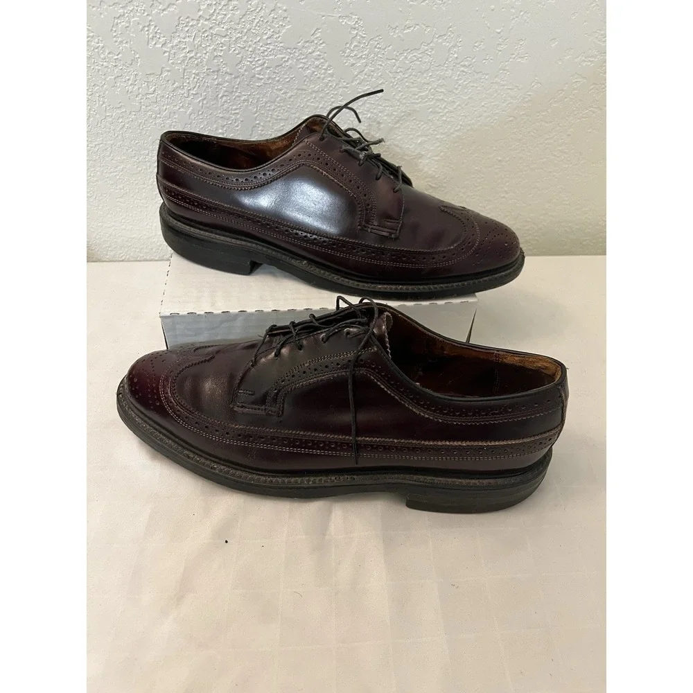 O'SULLIVAN Mens Oxfords Size 11‎ Dark Brown Wingtip Leather Dress Shoes Lace Up